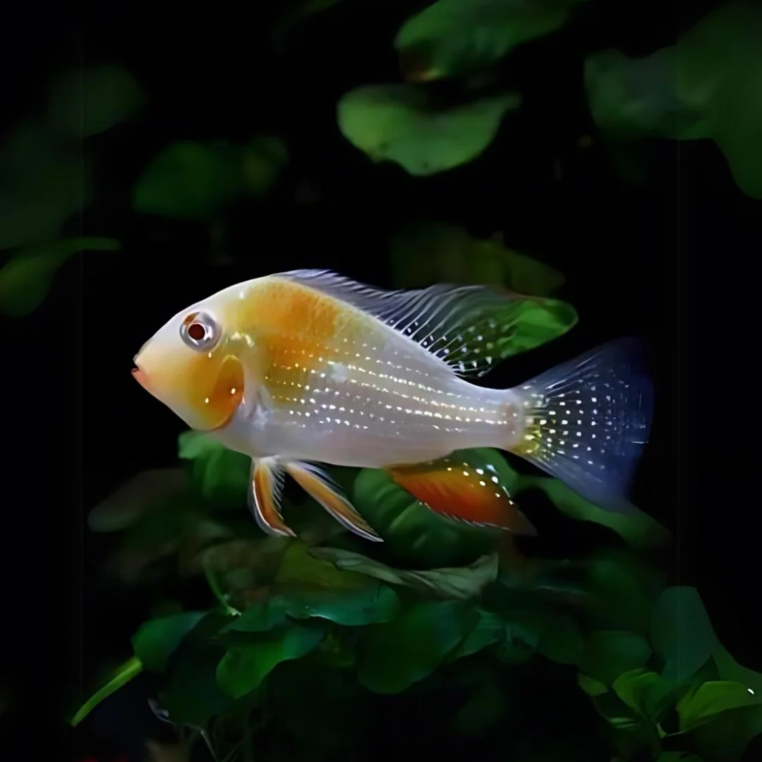 Albino Yellow Heckelii Geophagus 2.5" - Each
